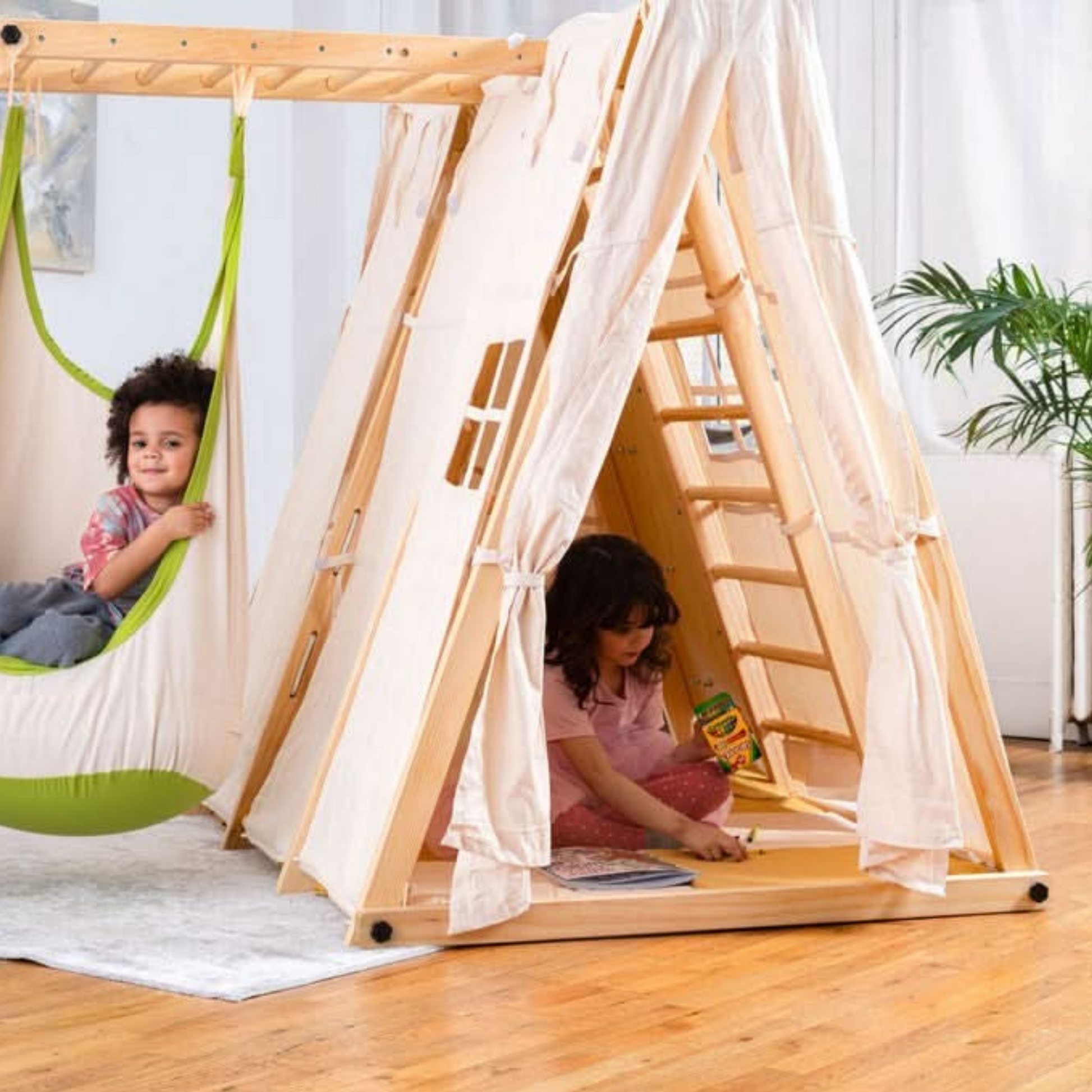 Chestnut Tent Cover – Weather-Resistant Canopy for Large Outdoor Climber - Chickadees Wooden Toys
