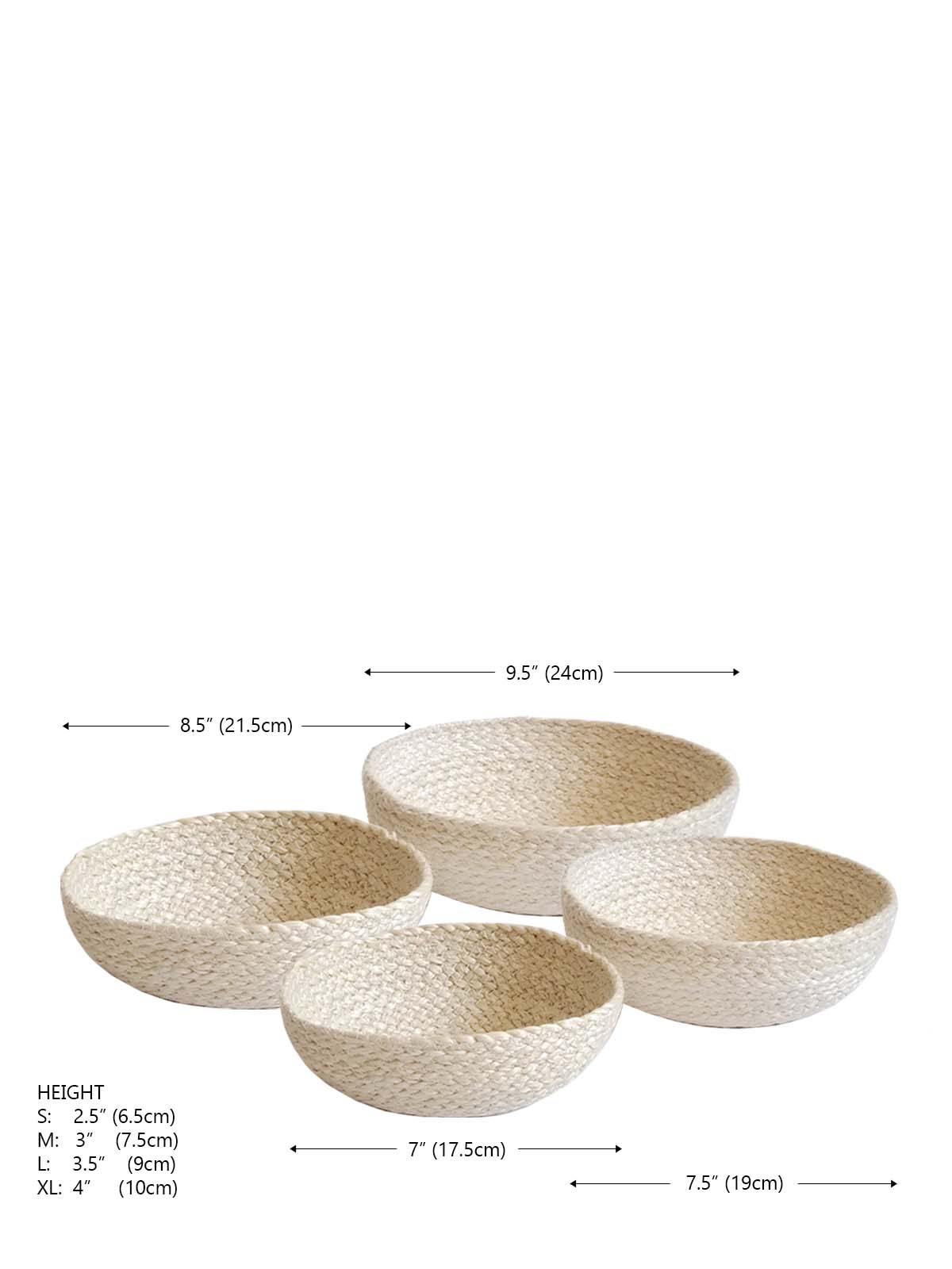 Kata Candy Bowl - White (Set of 4) - Chickadees Wooden Toys