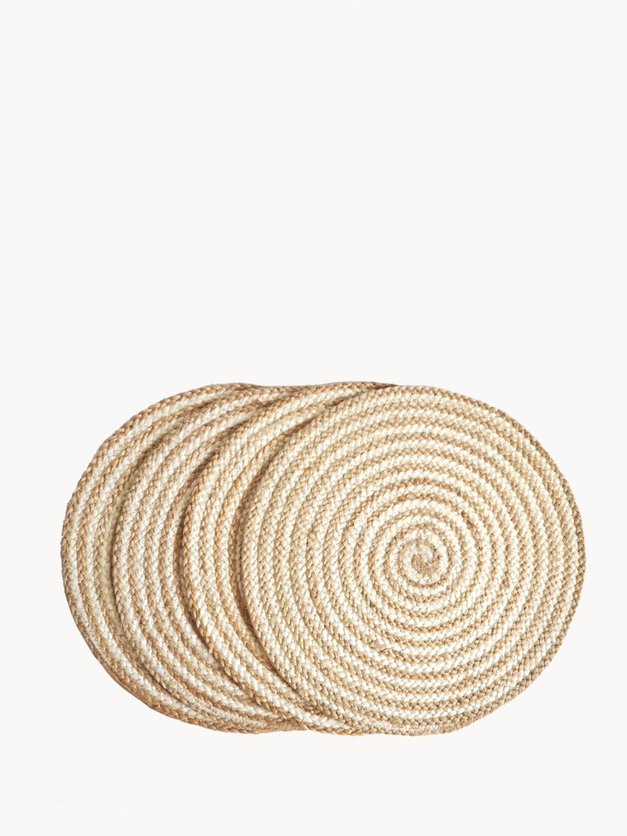Kata Spiral Placemat - Natural (Set of 4) - Chickadees Wooden Toys