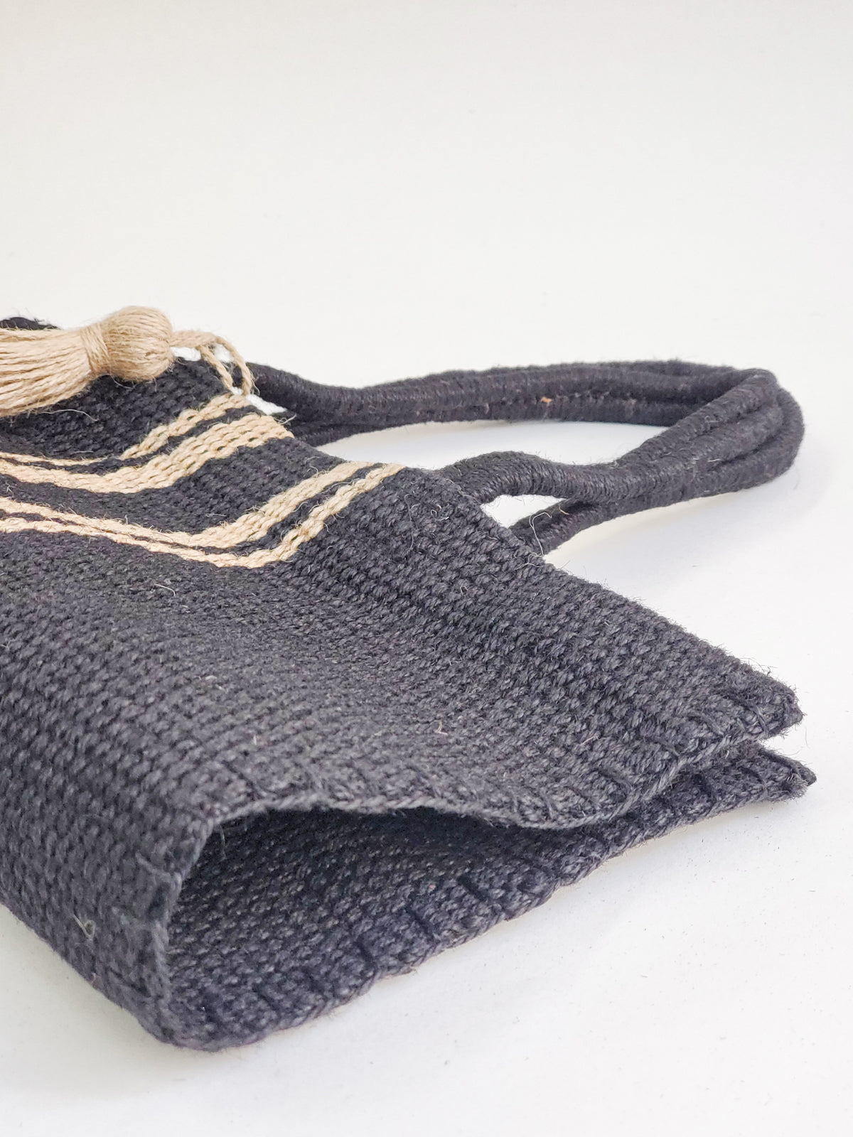 Naya Jute Tote Bag - Black - Chickadees Wooden Toys