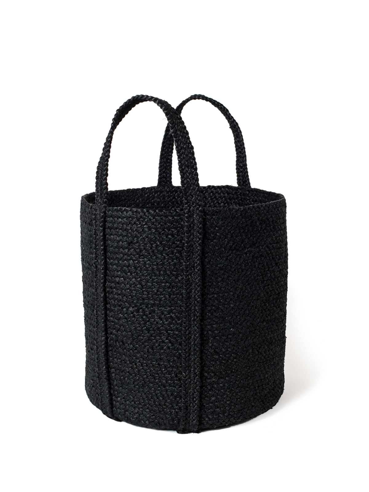 Kata Basket with handle - Black - Chickadees Wooden Toys