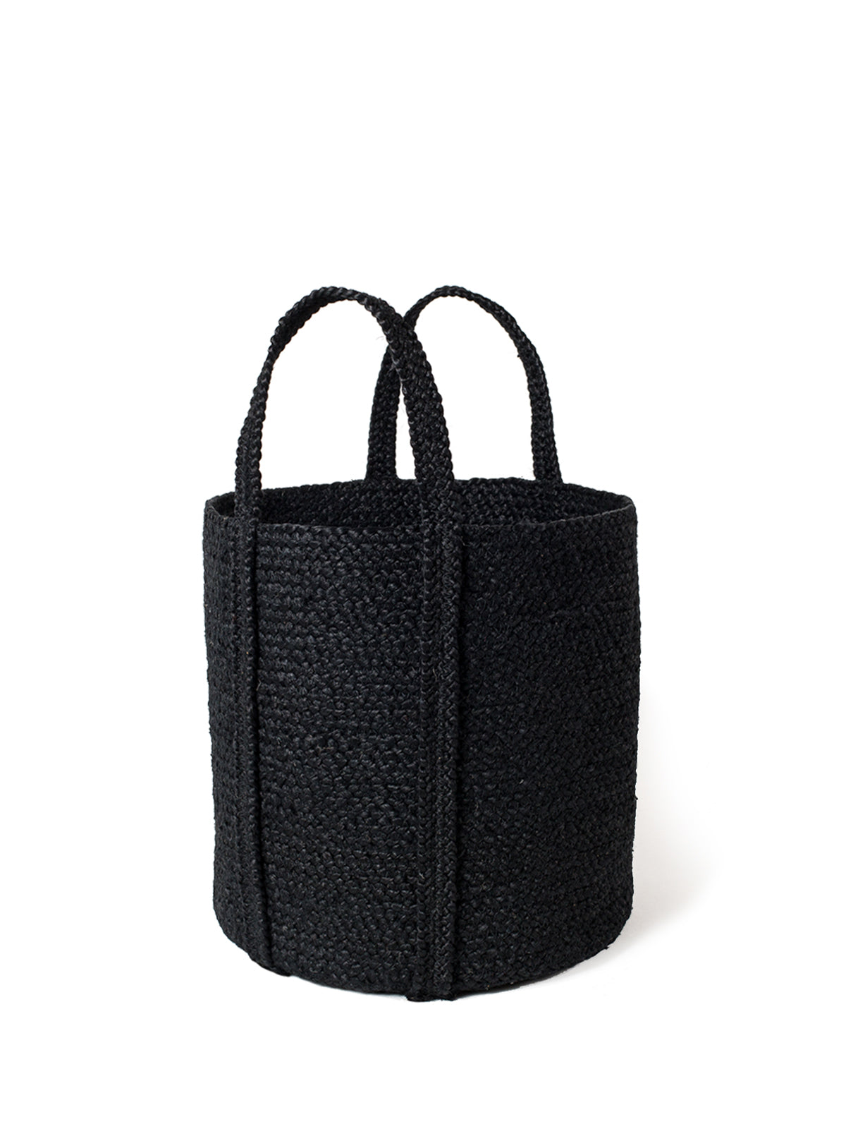 Kata Basket with handle - Black - Chickadees Wooden Toys