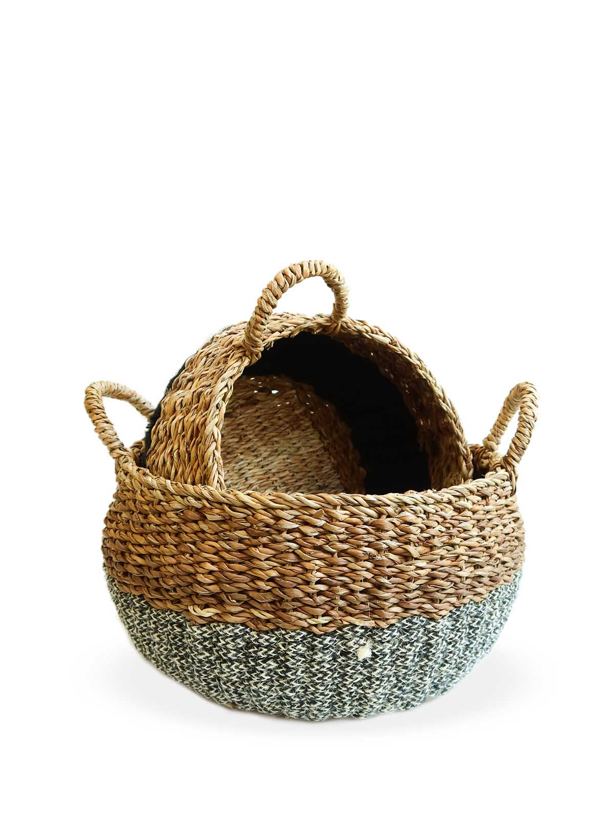 Ula Floor Basket - Black - Chickadees Wooden Toys