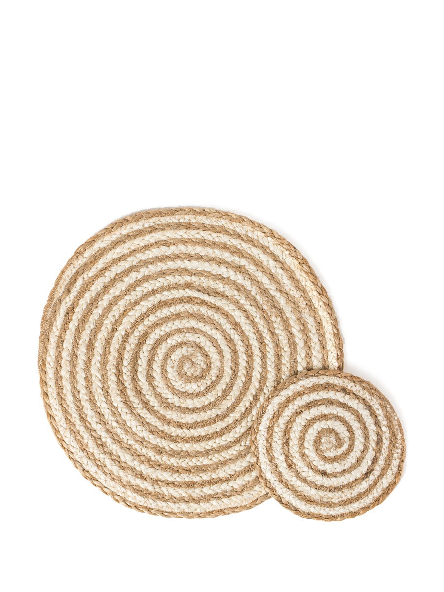 Kata Spiral Placemat - Natural (Set of 4) - Chickadees Wooden Toys