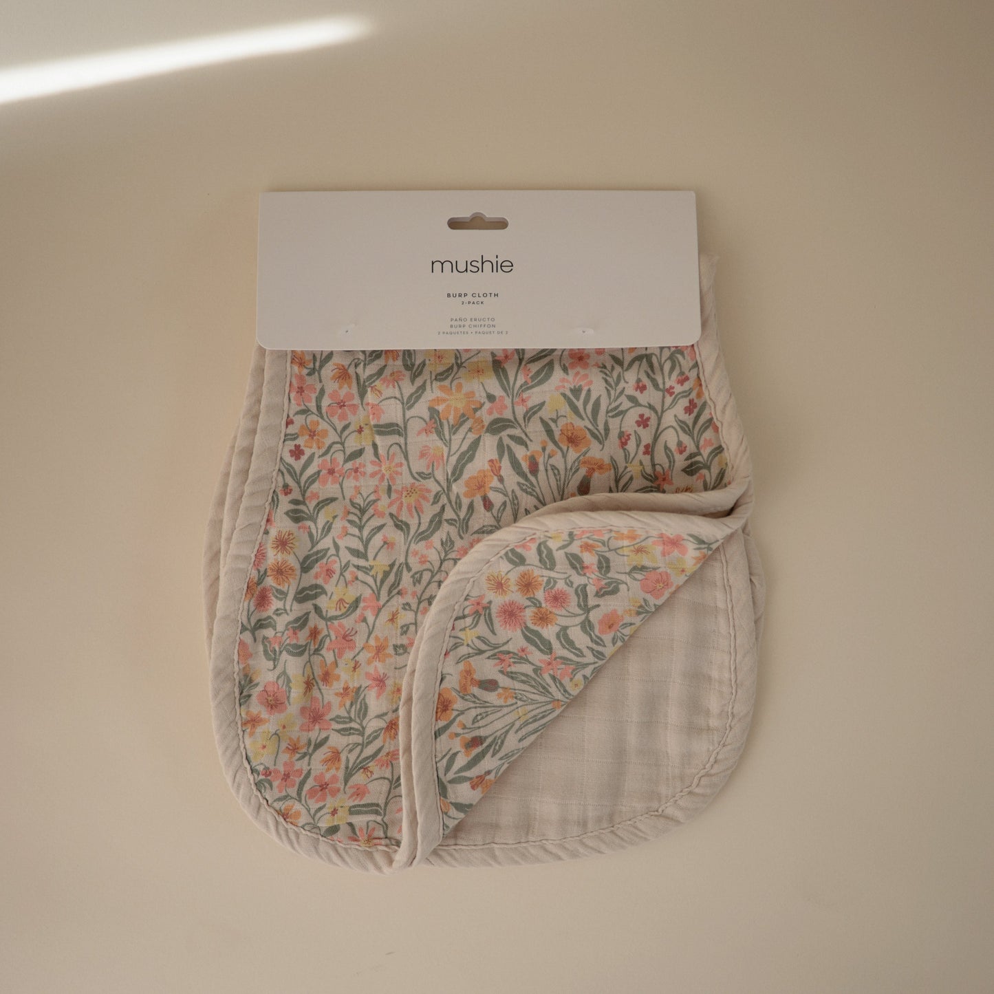 Organic Cotton Muslin Burp Cloth 2-Pack - Chickadees Wooden Toys