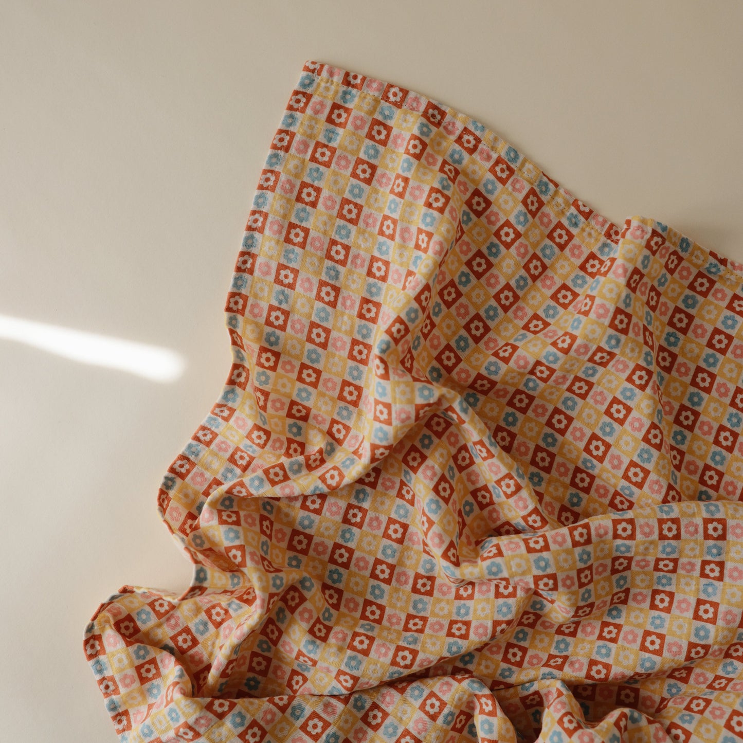 Organic Cotton Muslin Swaddle Blanket - Chickadees Wooden Toys