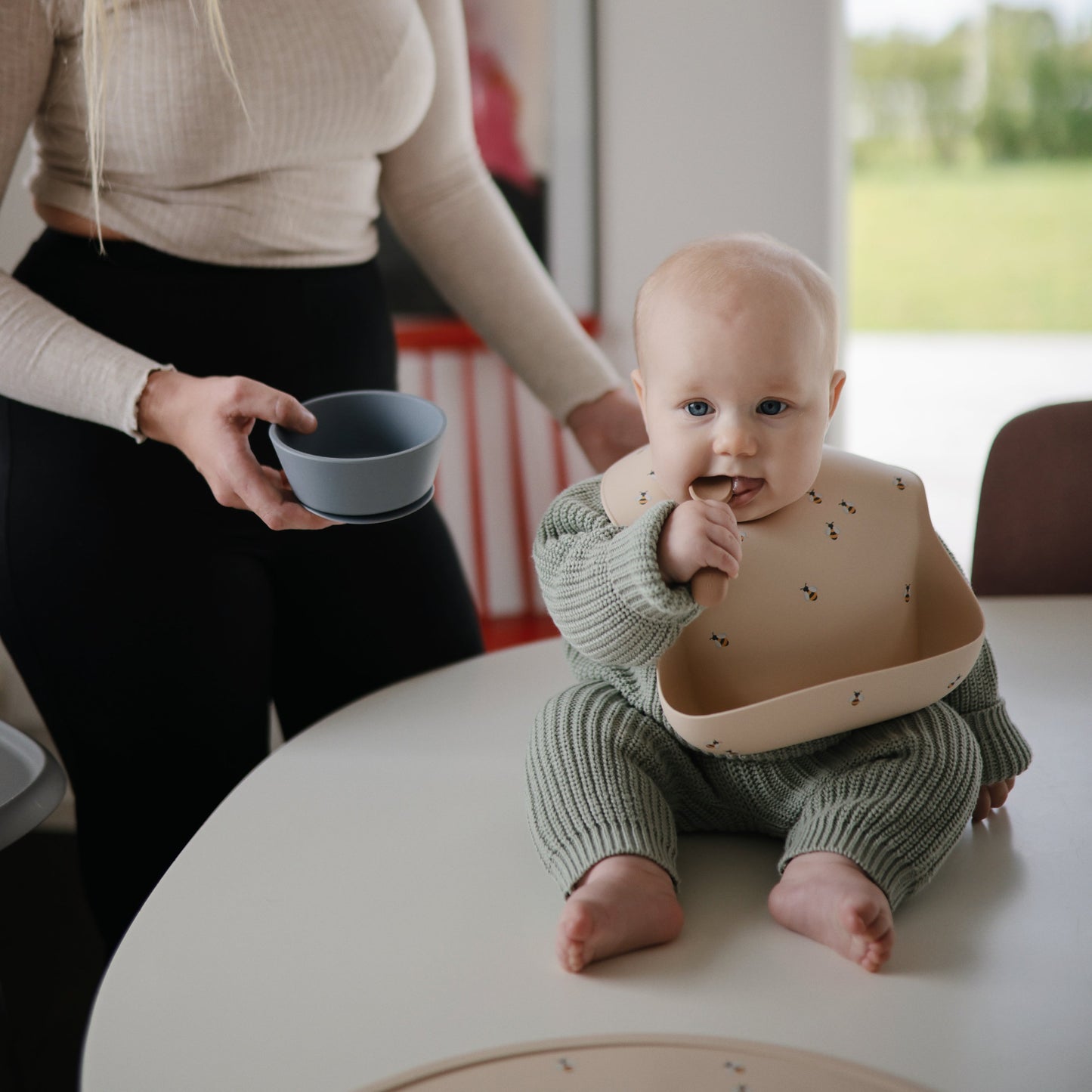 Silicone Baby Bib - Chickadees Wooden Toys