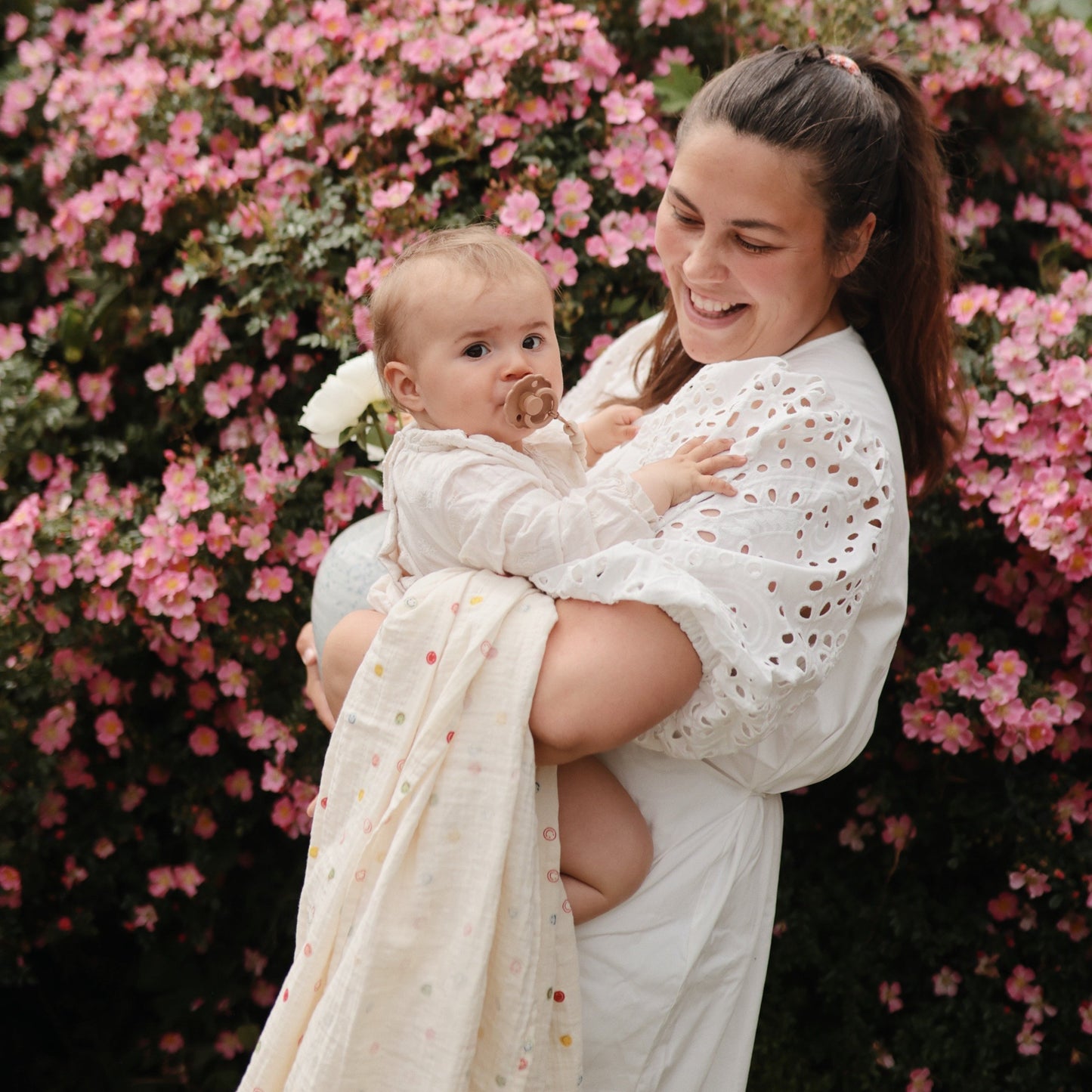 Organic Cotton Muslin Swaddle Blanket - Chickadees Wooden Toys