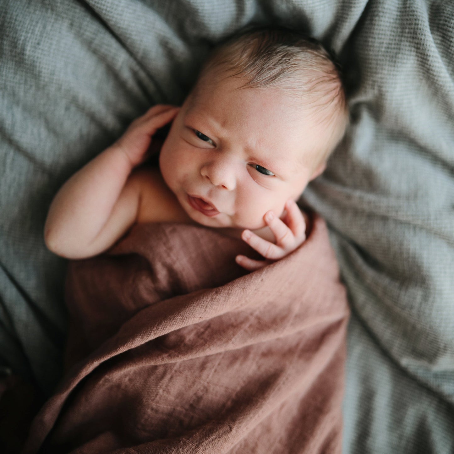 Organic Cotton Muslin Swaddle Blanket - Chickadees Wooden Toys