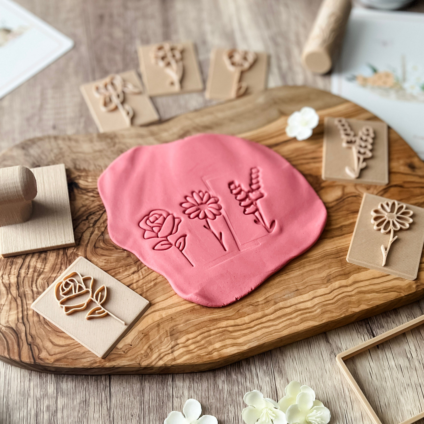 Flower Eco Stamp Set - Chickadees Wooden Toys