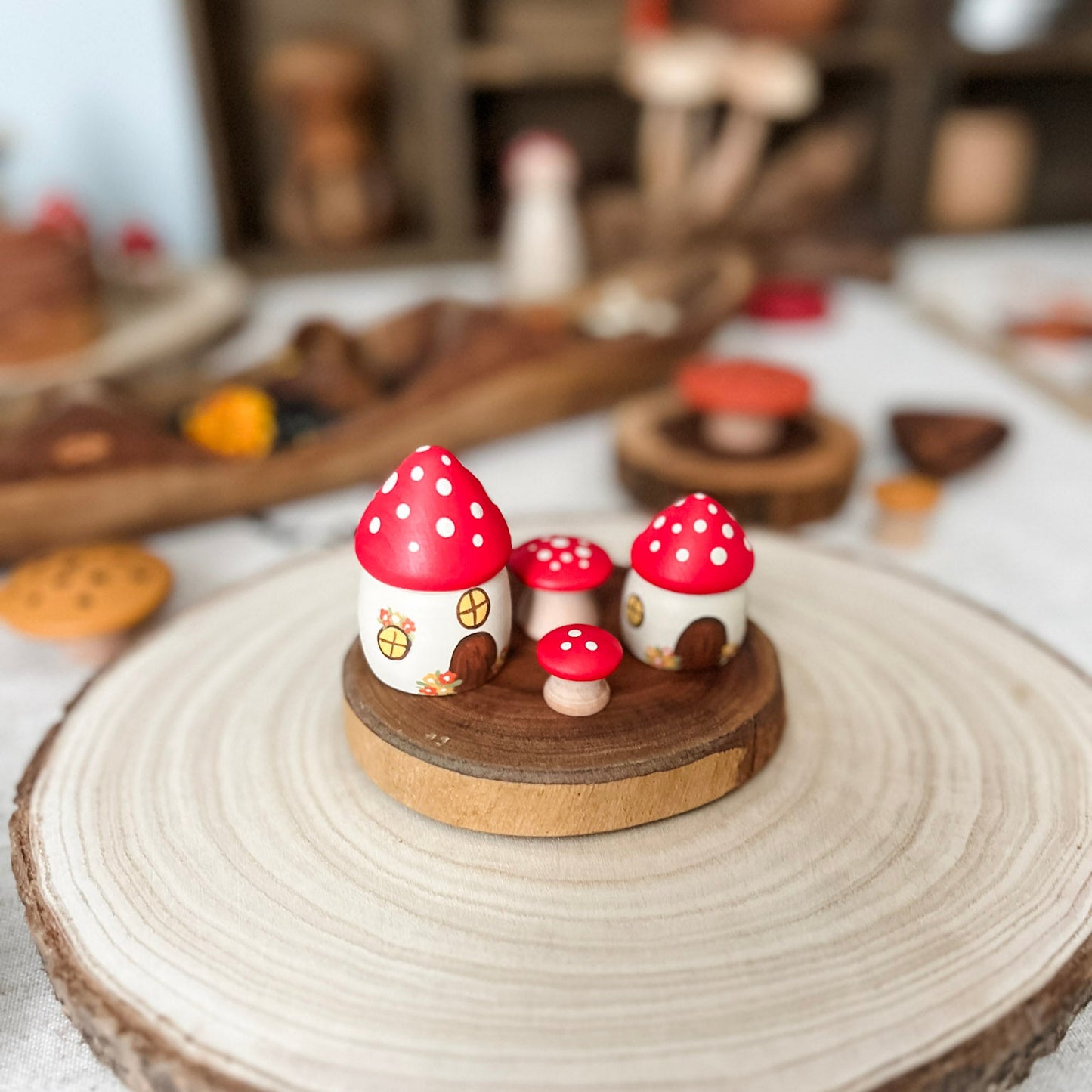 Red Mushroom Cottage Set