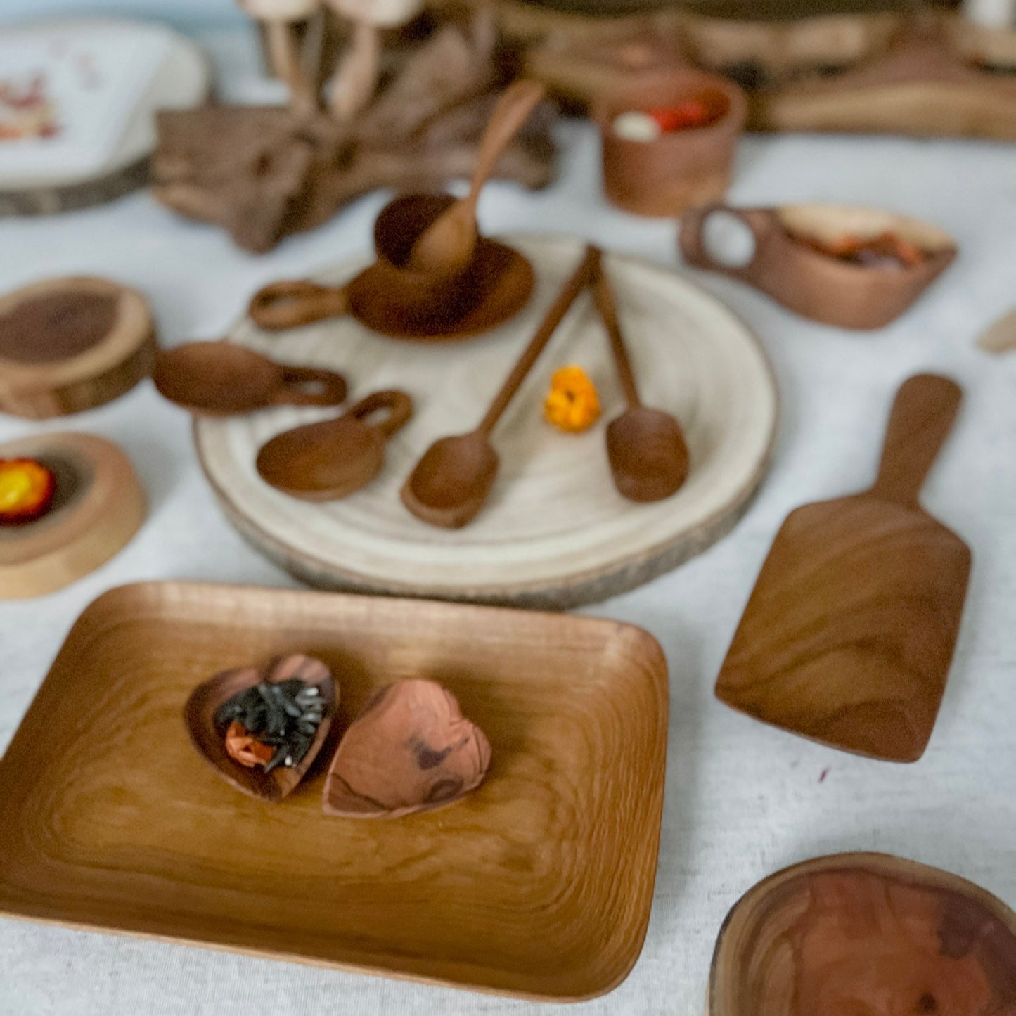 Teak Wood Long Handled Scoops