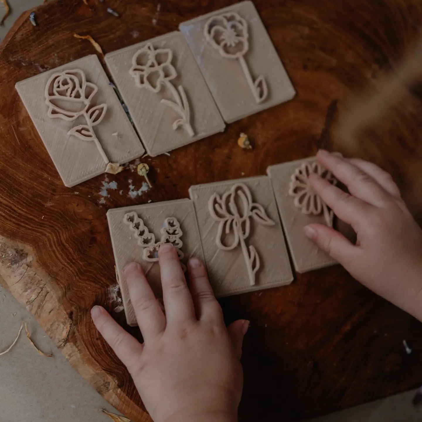 Flower Eco Stamp Set - Chickadees Wooden Toys