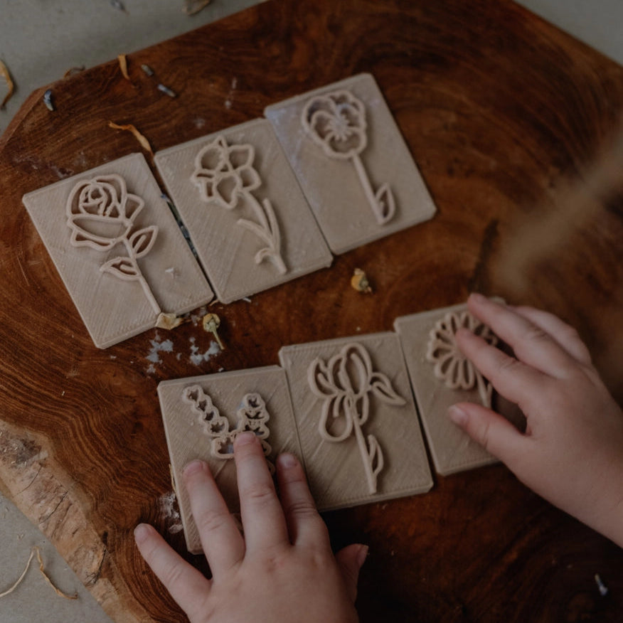 Flower Eco Stamp Set - Chickadees Wooden Toys