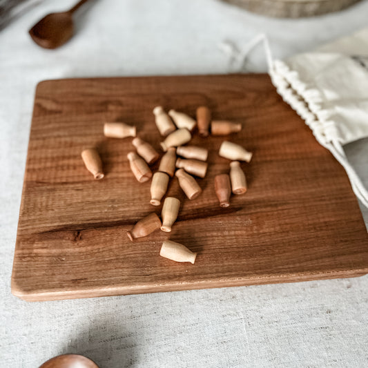 20 Tiny Wooden Milk Bottles
