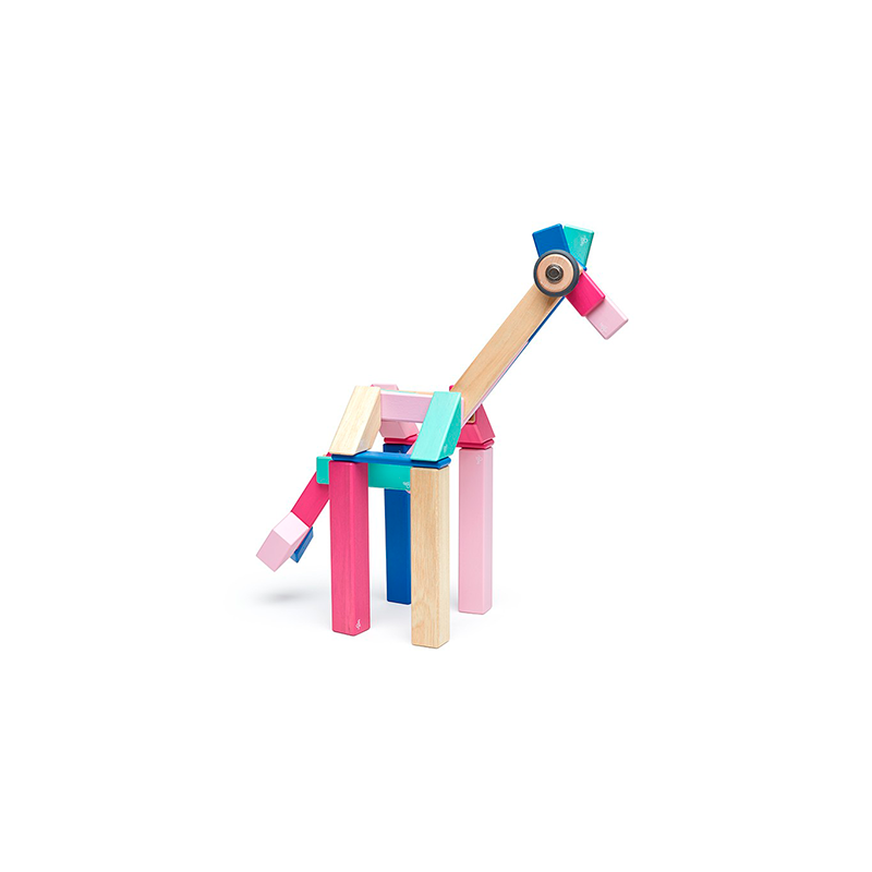 42-Piece Set <br>Magnetic Wooden Blocks <br>Tegu Classics - Chickadees Wooden Toys