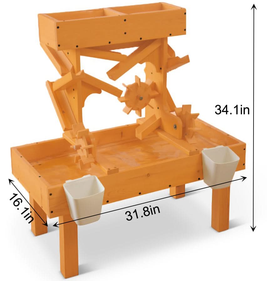 Outdoor Wooden Water Table for Toddlers | Kids’ Sensory Play Station - Chickadees Wooden Toys