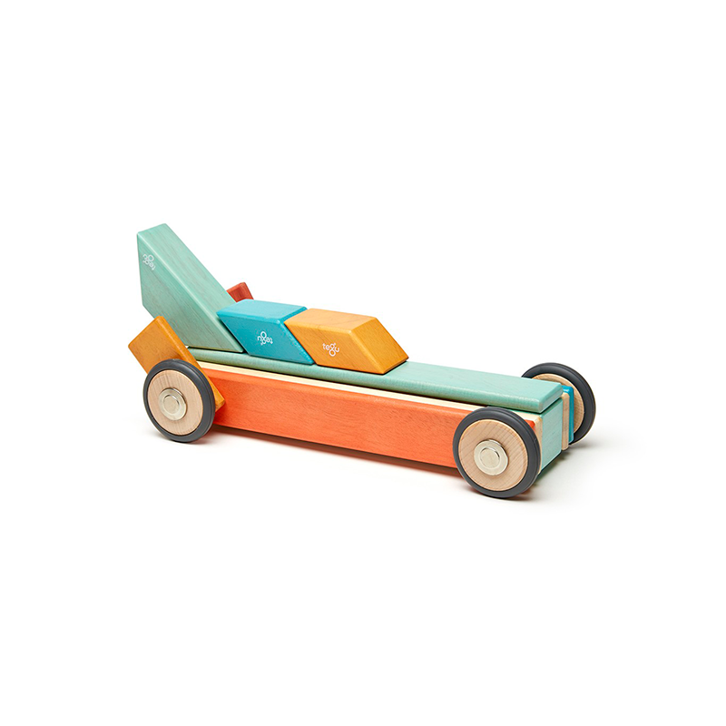 42-Piece Set <br>Magnetic Wooden Blocks <br>Tegu Classics - Chickadees Wooden Toys
