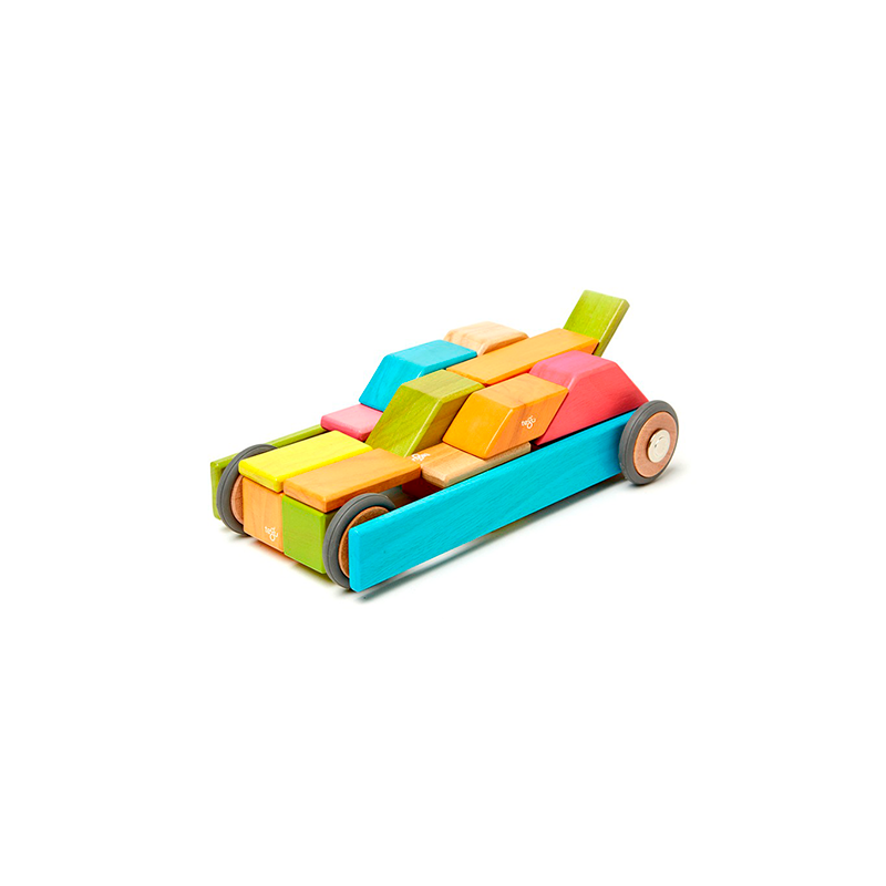 42-Piece Set <br>Magnetic Wooden Blocks <br>Tegu Classics - Chickadees Wooden Toys