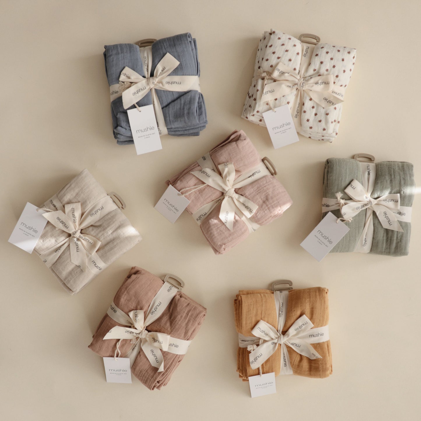 Organic Cotton Muslin Cloths 3-Pack - Chickadees Wooden Toys