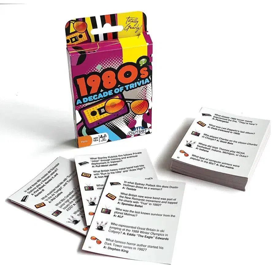 1980s A Decade of Trivia Card Game Outset