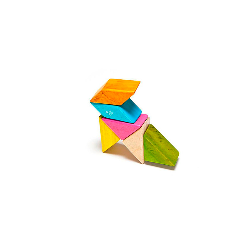 Pocket Pouch Prism <br>Magnetic Wooden Blocks <br>6 pieces - Chickadees Wooden Toys