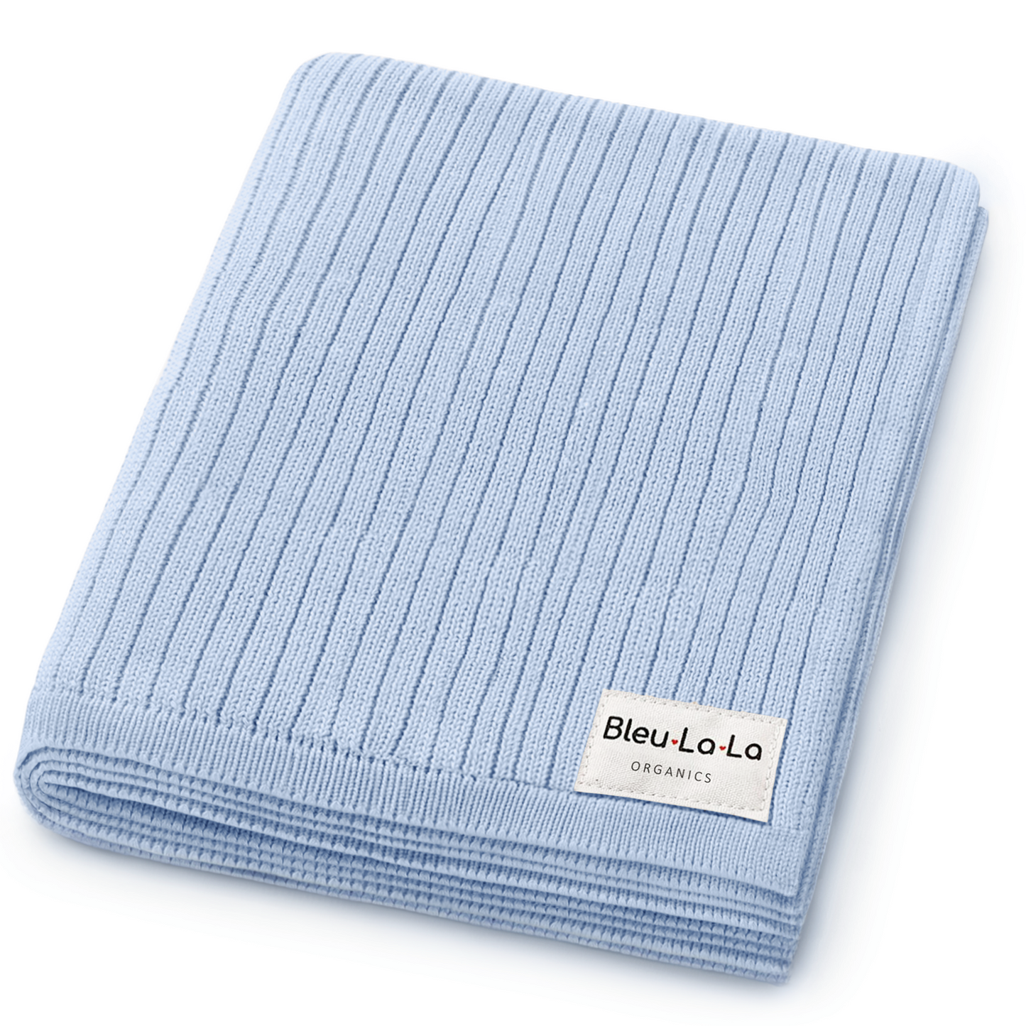 Organic Ribbed Knit Cotton Baby Blanket - Chickadees Wooden Toys