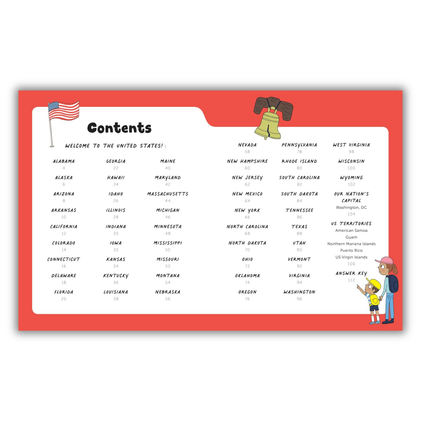 Fun with 50 States: A Big Activity Book for Kids about the Amazing United States (Spiral Bound) - Chickadees Wooden Toys