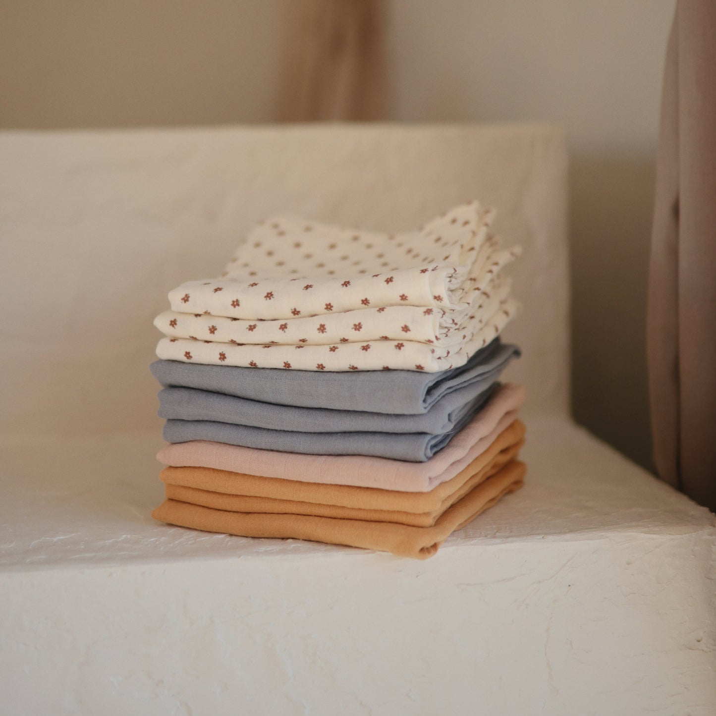 Organic Cotton Muslin Cloths 3-Pack - Chickadees Wooden Toys
