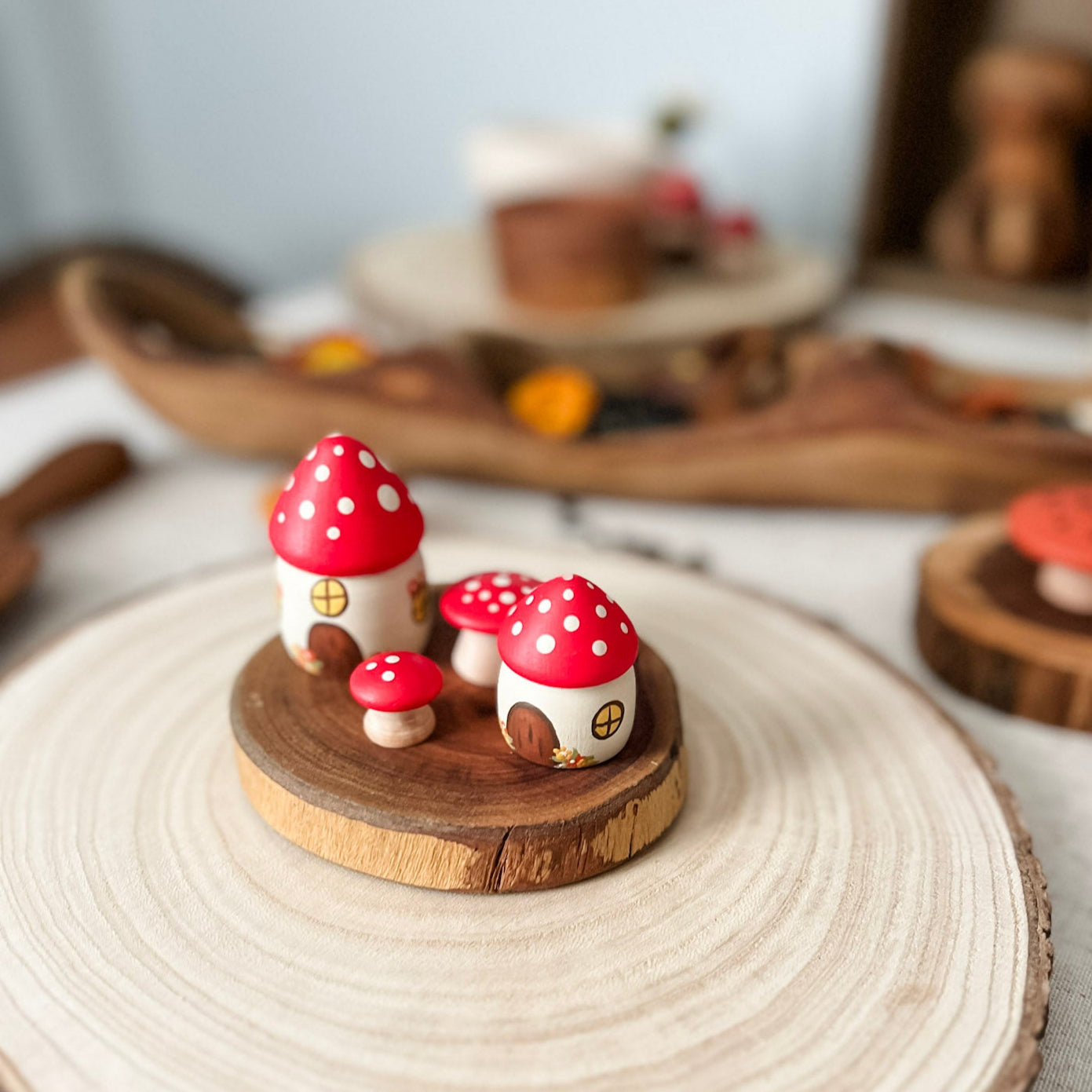 Red Mushroom Cottage Set