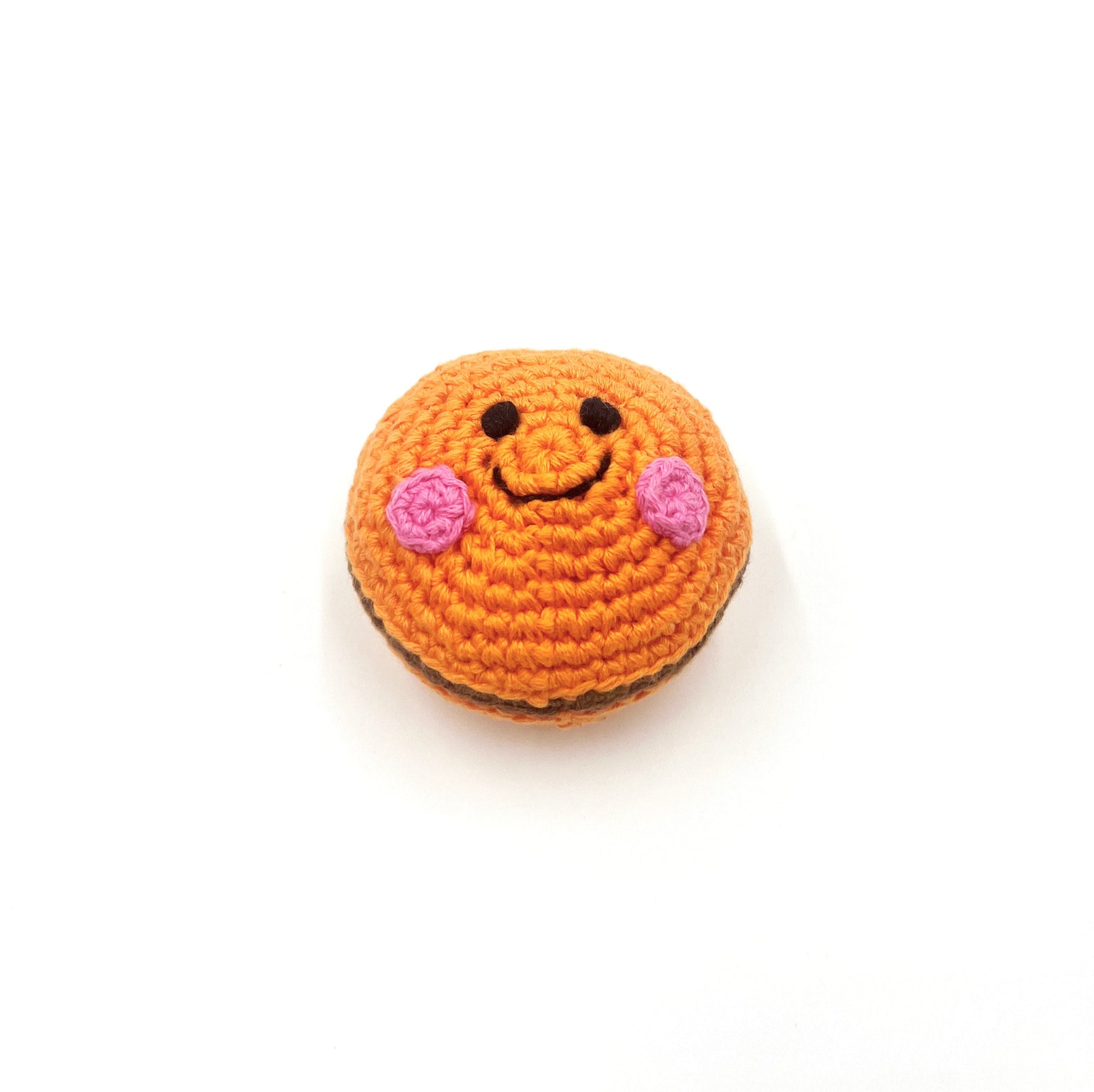 Friendly Macaron Cookie Rattle - Chickadees Wooden Toys