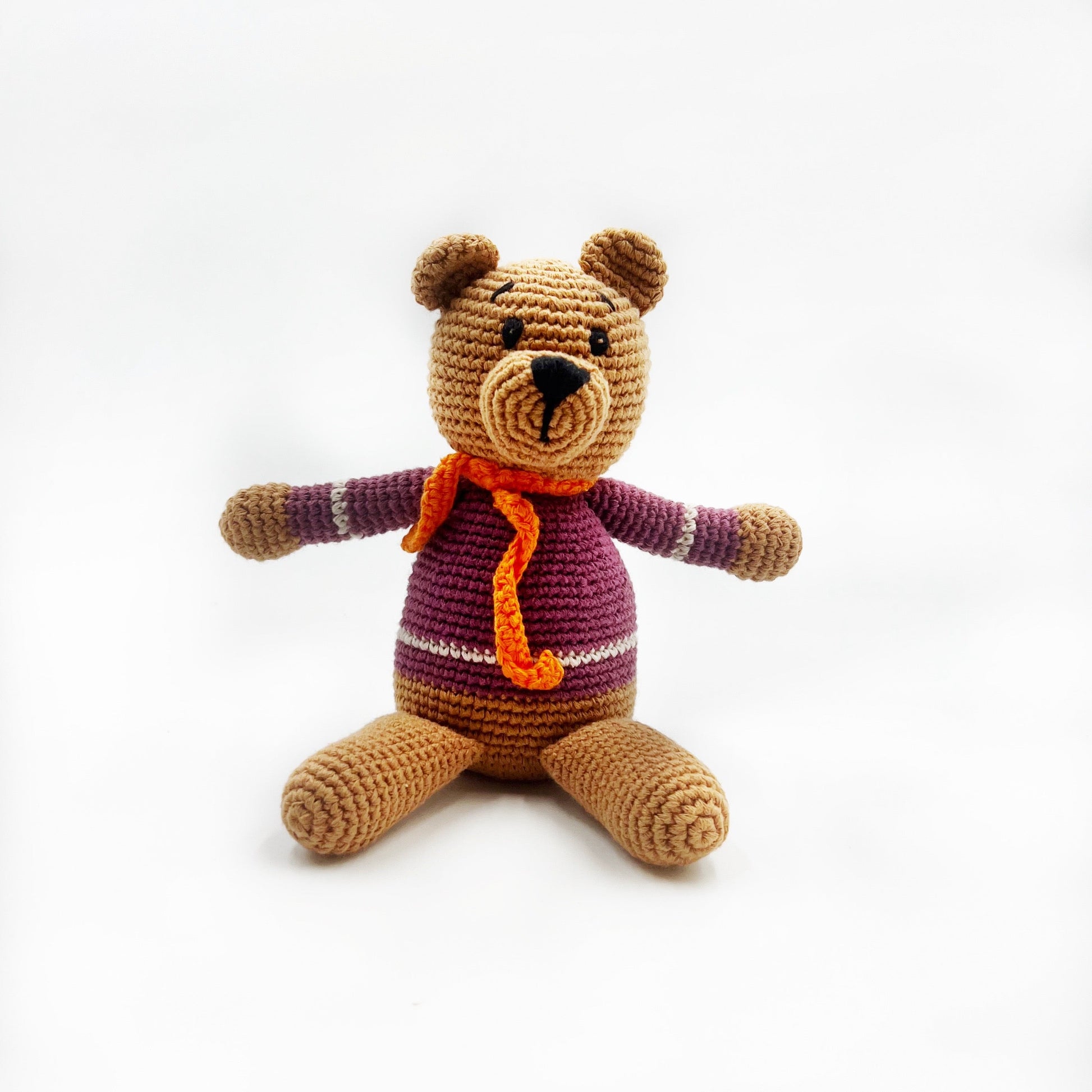 Teddy Bear Rattle - Chickadees Wooden Toys