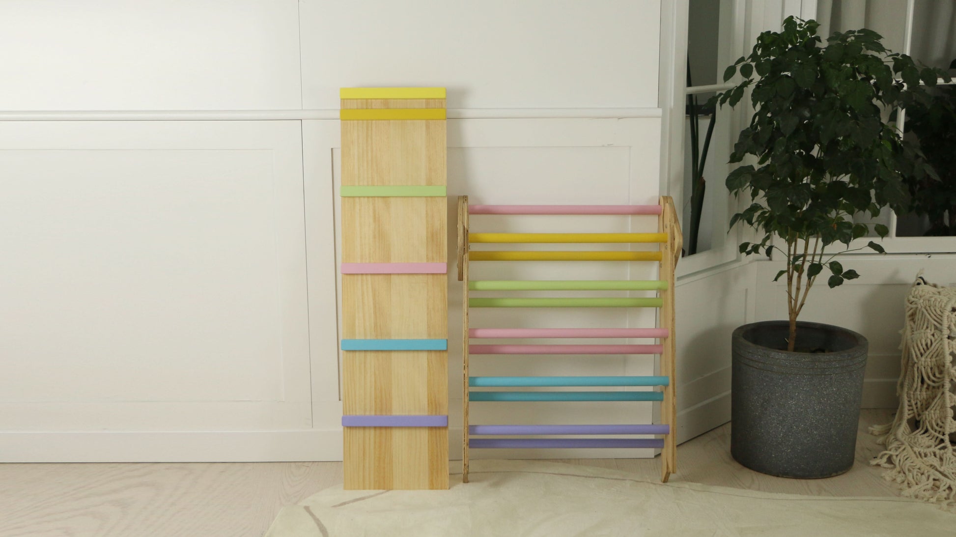 Olive- Pikler Triangle Ladder and Climber Slide - Multiple Sizes - Chickadees Wooden Toys