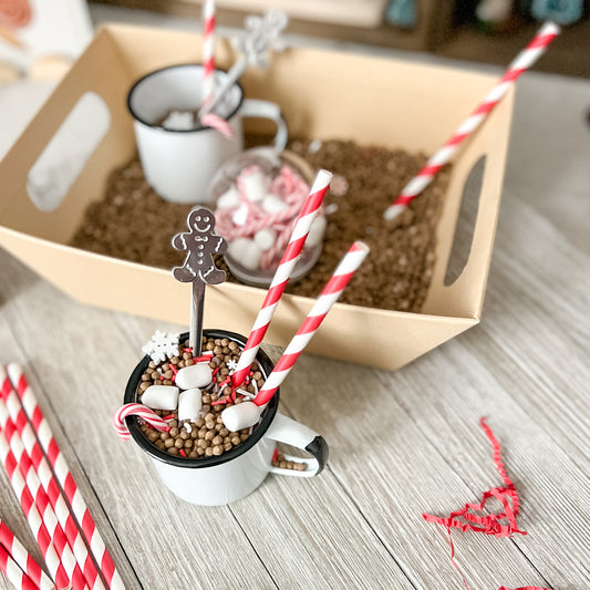 Hot Cocoa Sensory Bin