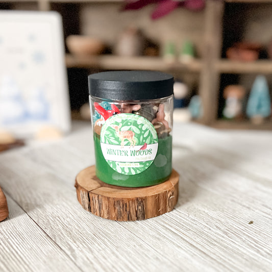 Winter Woods Play Dough Jar