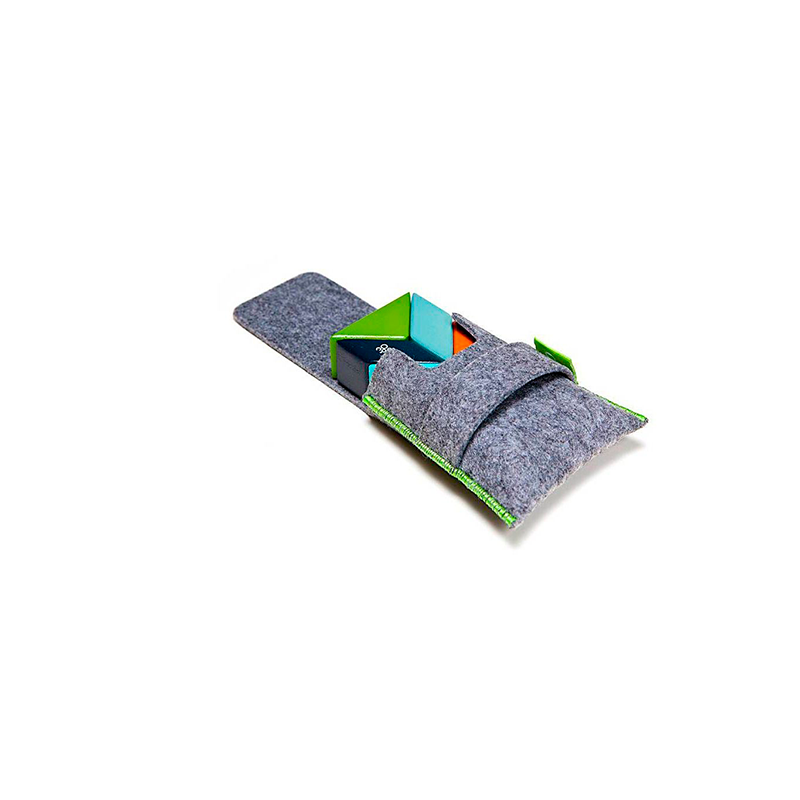 Pocket Pouch Prism <br>Magnetic Wooden Blocks <br>6 pieces - Chickadees Wooden Toys