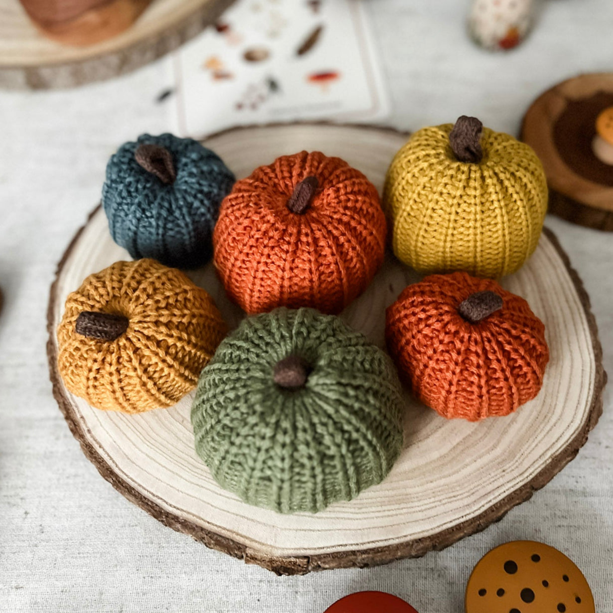 Crocheted Autumn Pumpkins
