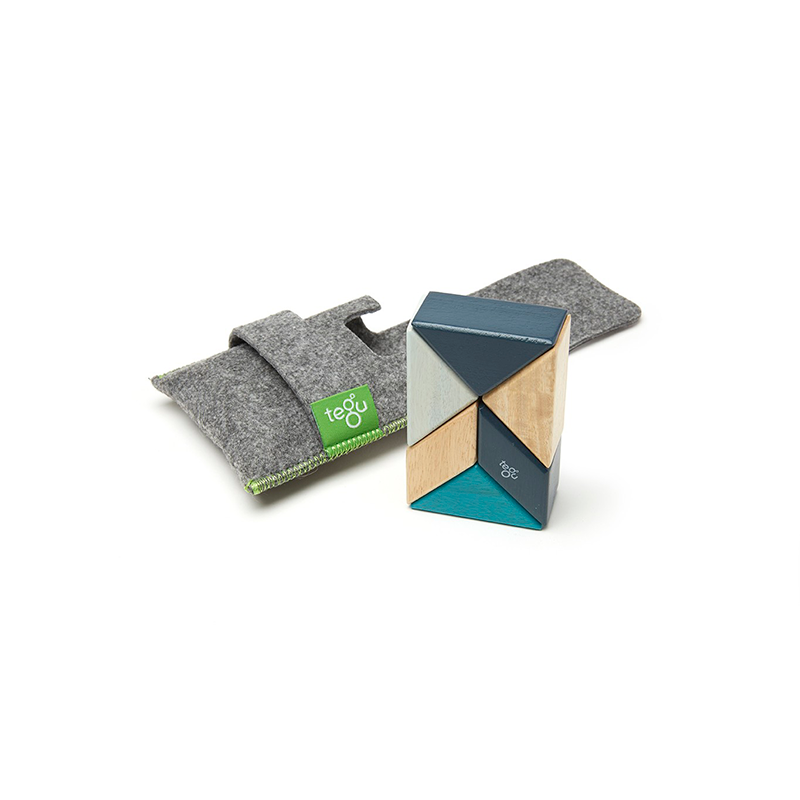 Pocket Pouch Prism <br>Magnetic Wooden Blocks <br>6 pieces - Chickadees Wooden Toys