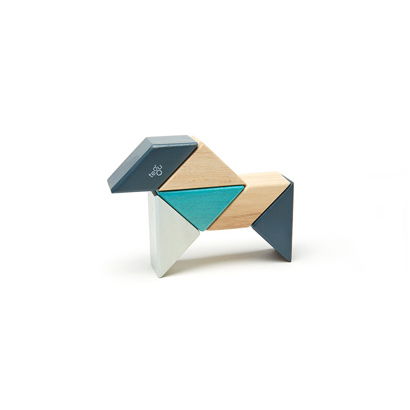 Pocket Pouch Prism <br>Magnetic Wooden Blocks <br>6 pieces - Chickadees Wooden Toys