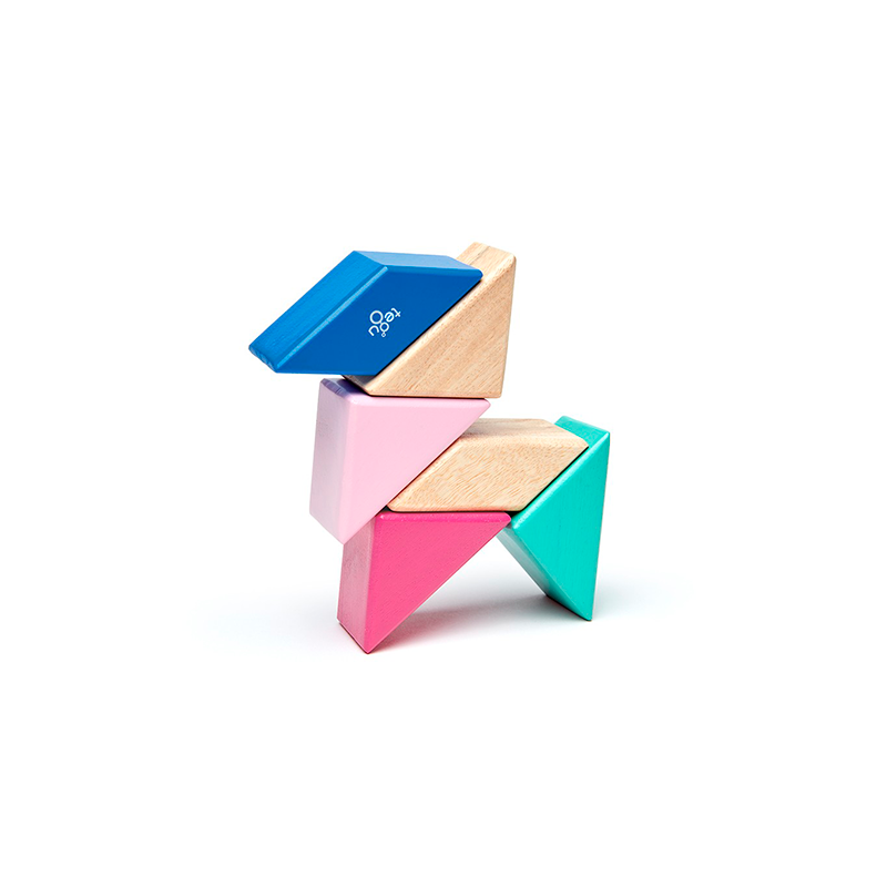 Pocket Pouch Prism <br>Magnetic Wooden Blocks <br>6 pieces - Chickadees Wooden Toys