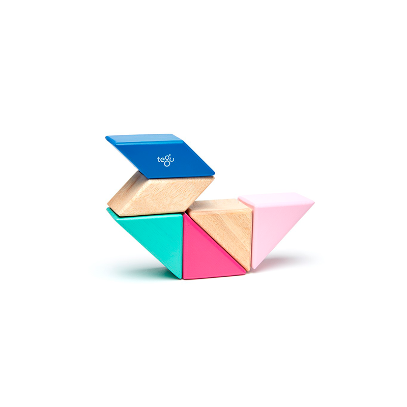 Pocket Pouch Prism <br>Magnetic Wooden Blocks <br>6 pieces - Chickadees Wooden Toys