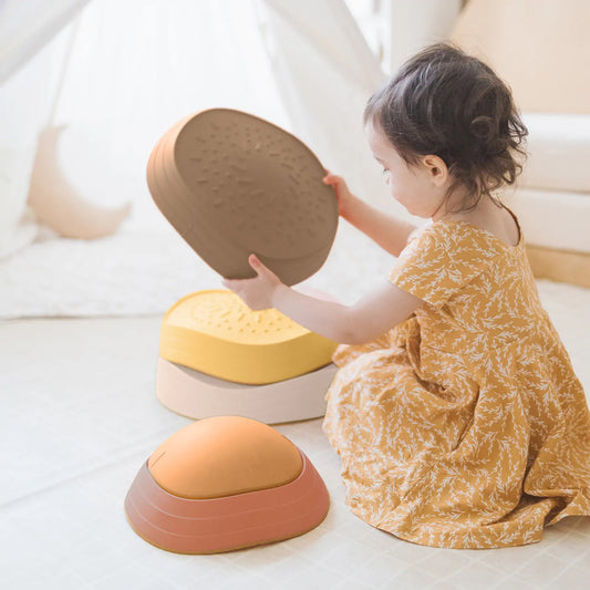 Tiny Land® Stepping Stones - Sunset Hues - Chickadees Wooden Toys