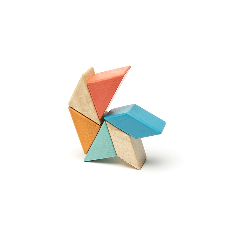 Pocket Pouch Prism <br>Magnetic Wooden Blocks <br>6 pieces - Chickadees Wooden Toys