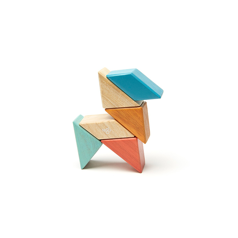Pocket Pouch Prism <br>Magnetic Wooden Blocks <br>6 pieces - Chickadees Wooden Toys