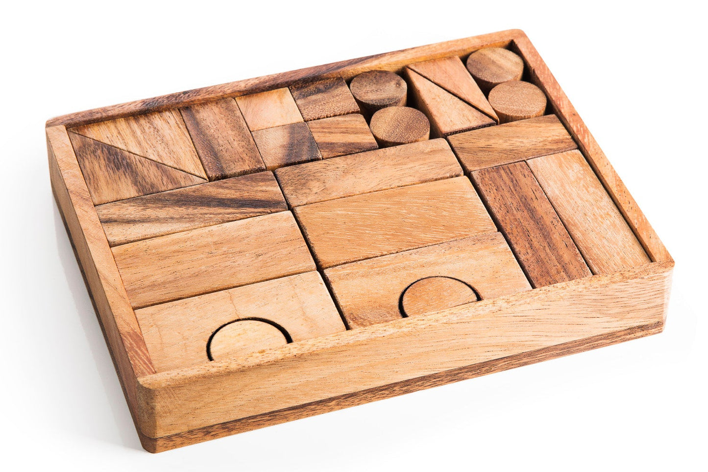 Natural Wooden Building Block Set - Chickadees Wooden Toys