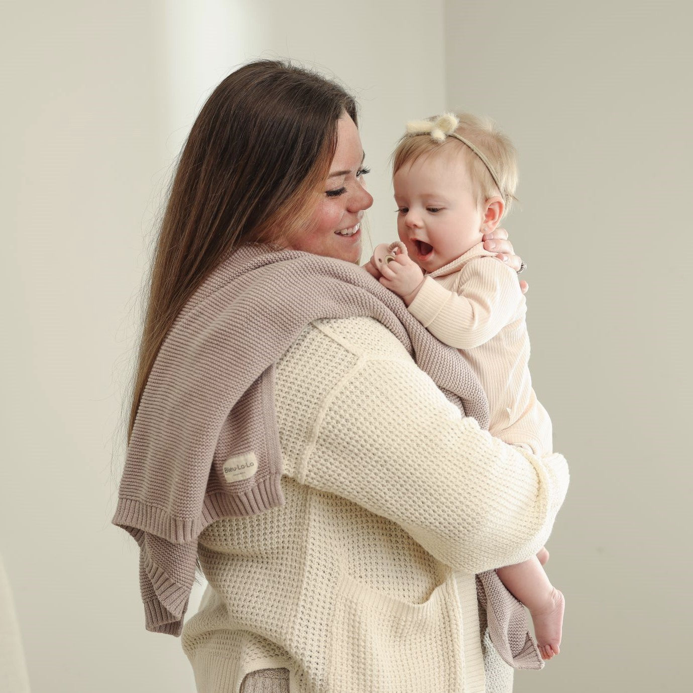 Heritage Knit - 100% Organic Cotton Luxury Knit Baby Swaddle Blanket - Chickadees Wooden Toys