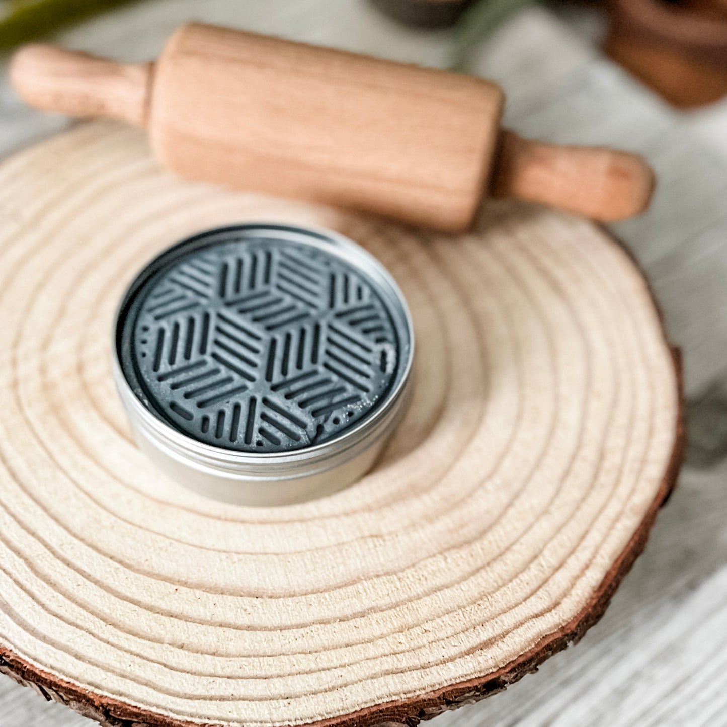 Lunar Chai Tea Scented - Moon Rock Gray Play Dough - Chickadees Wooden Toys