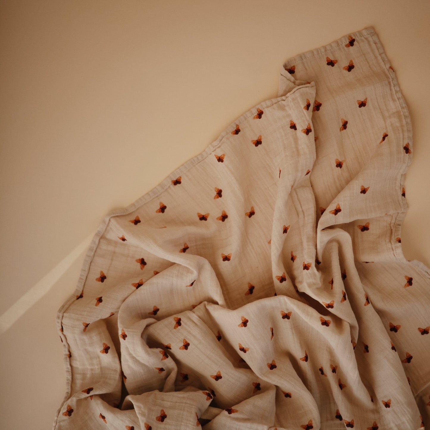 Organic Cotton Muslin Swaddle Blanket - Chickadees Wooden Toys