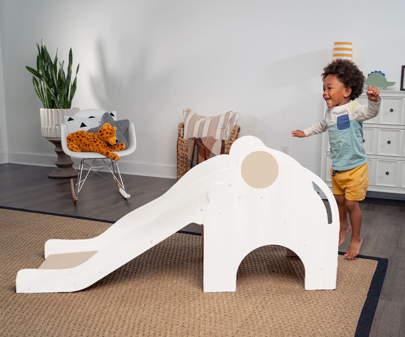 Nima- Elephant Slide - Chickadees Wooden Toys