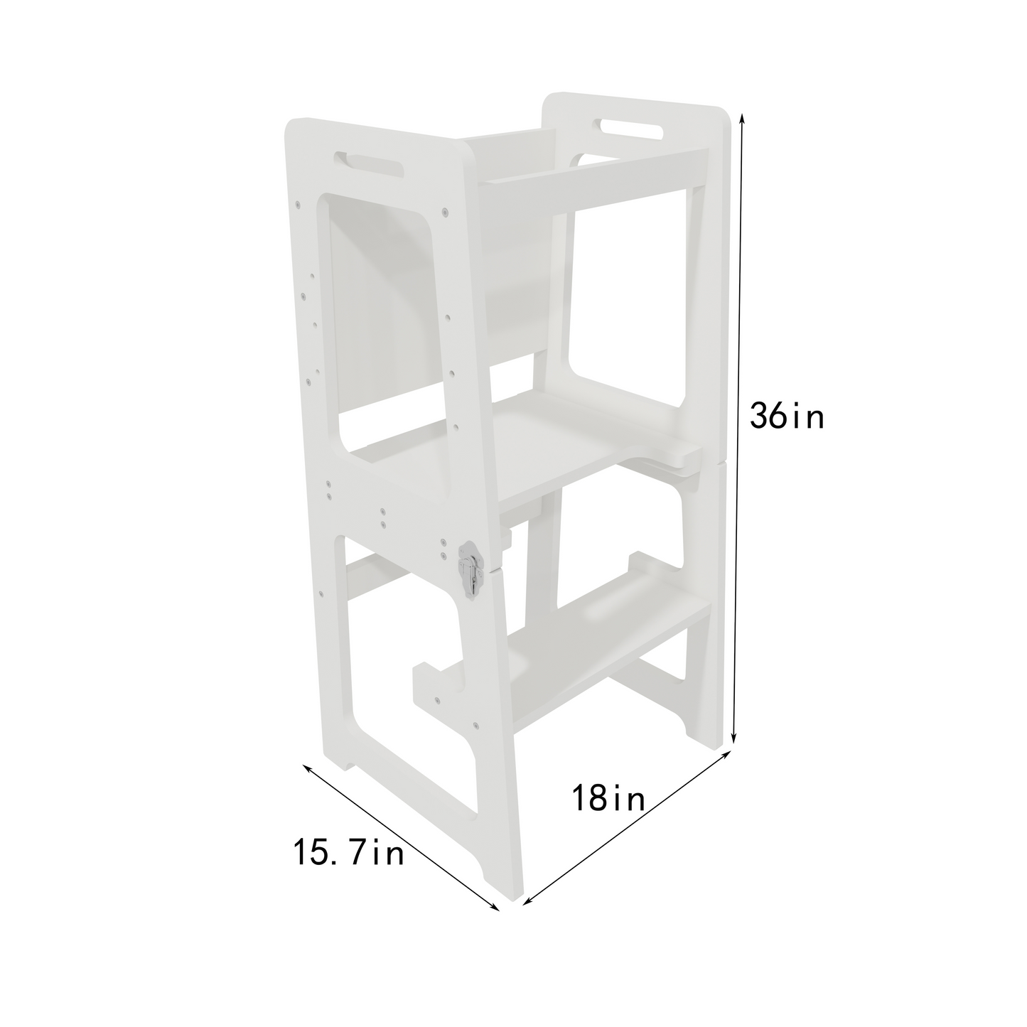 Date - 4 in 1 Kitchen Tower, Desk, Step Stool and Chalkboard - Chickadees Wooden Toys